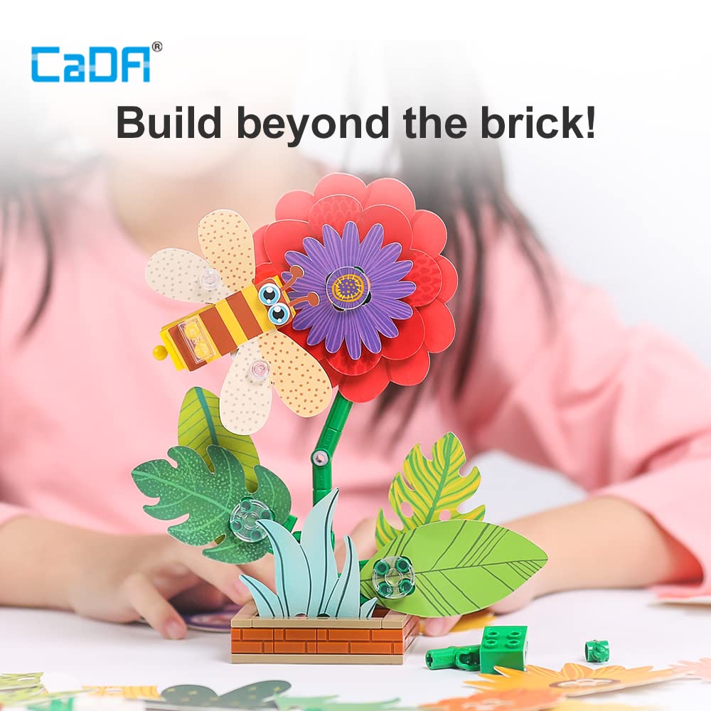 CADA Flower Garden - 230 Pieces - Self-Build Brick Building Block Model C71022W, Multi-colord, Mediano - Image 3