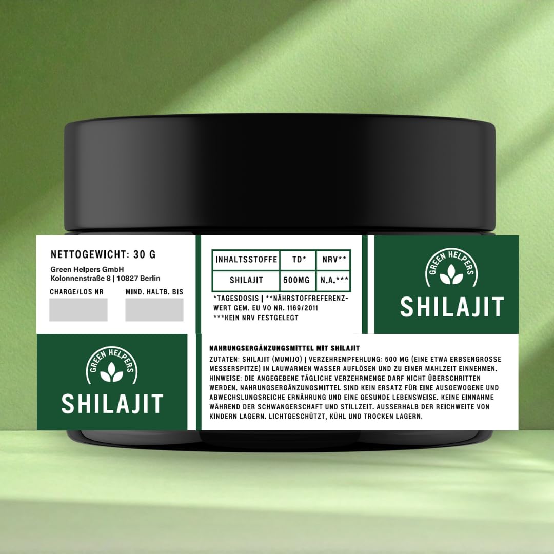 Shilajit Premium 100% puro | 89% acido fulvico | 85+ minerali | Resina pura Himalaya Mumijo Shilajit | Vegano