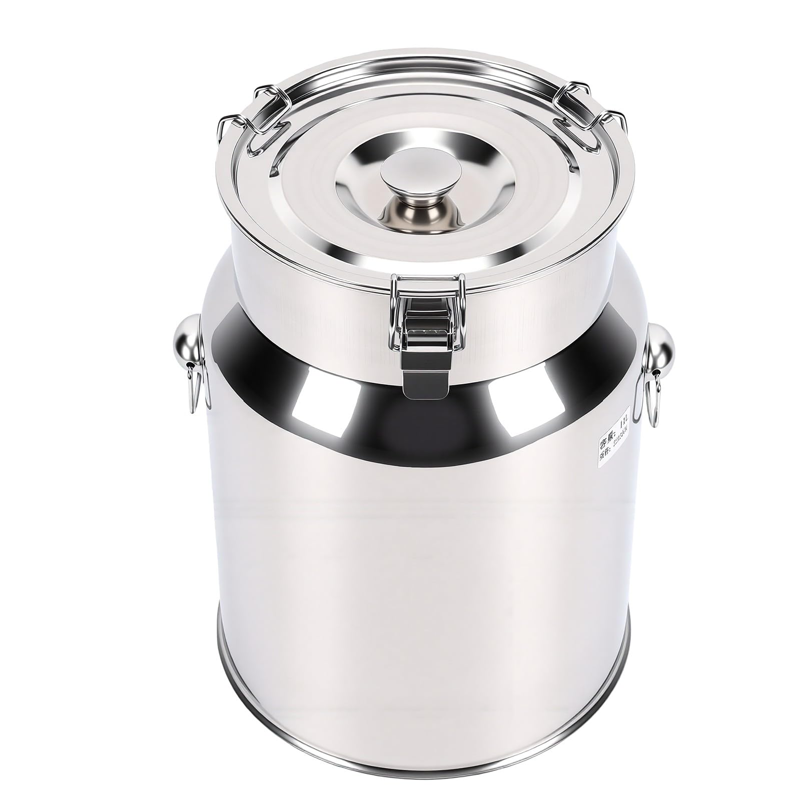 Denash Cannister de Acero Inoxidable Hermético con Tapa de Cierre y Asas