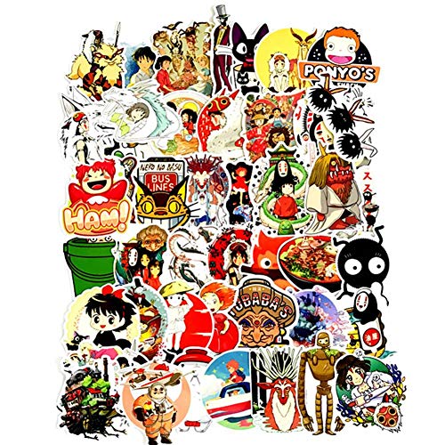 Fat Bear 50 Piezas Japón Anime Dibujos Animados Pegatina PVC monopatín Guitarra Viaje Funda Pegatina portátil Equipaje Coche Pegatinas