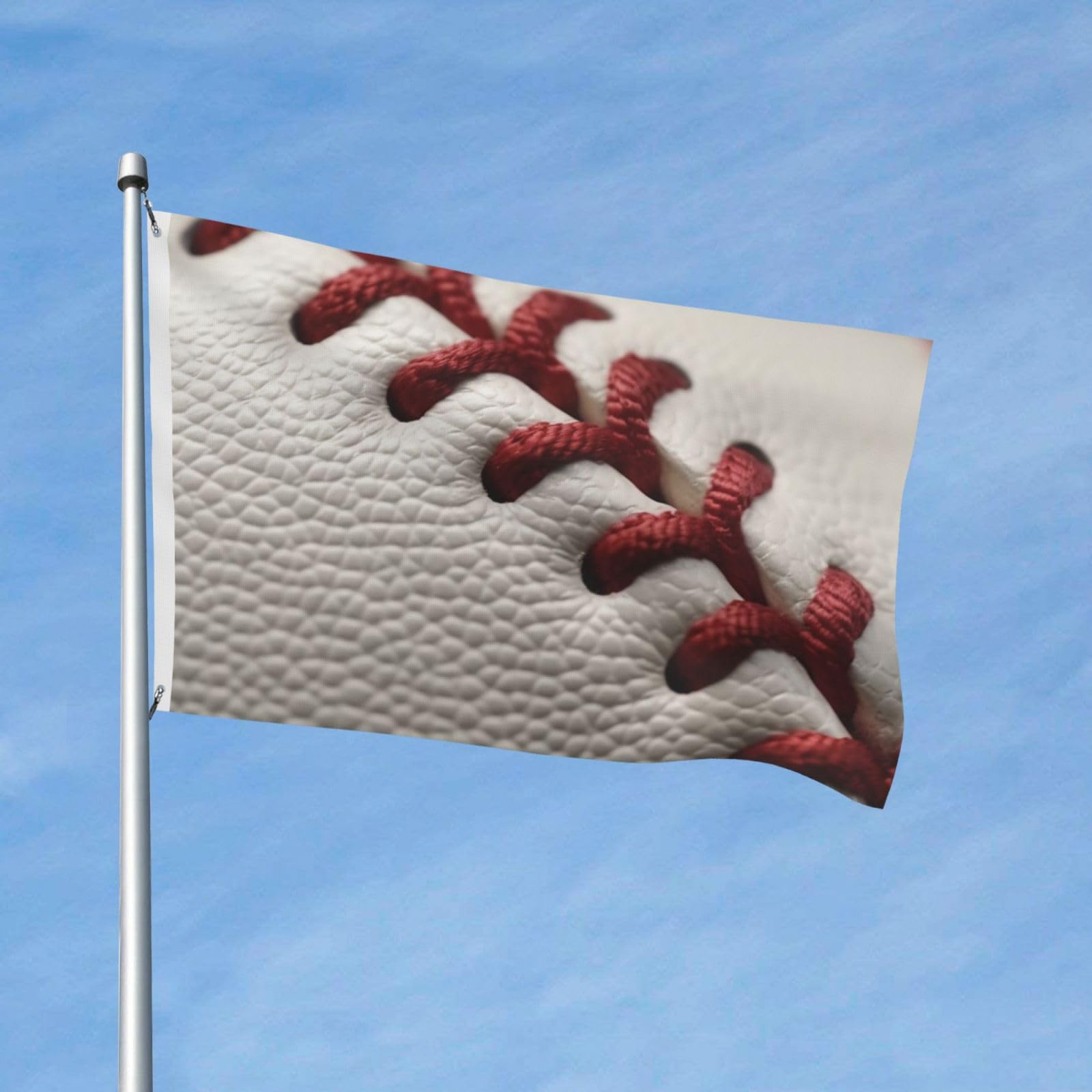 Flag 3 x 5 Ft Outdoor Flag House Flag Garden Banner Baseball Lace Close Up Novelty Party Flag For All Weather Indoor Outdoor