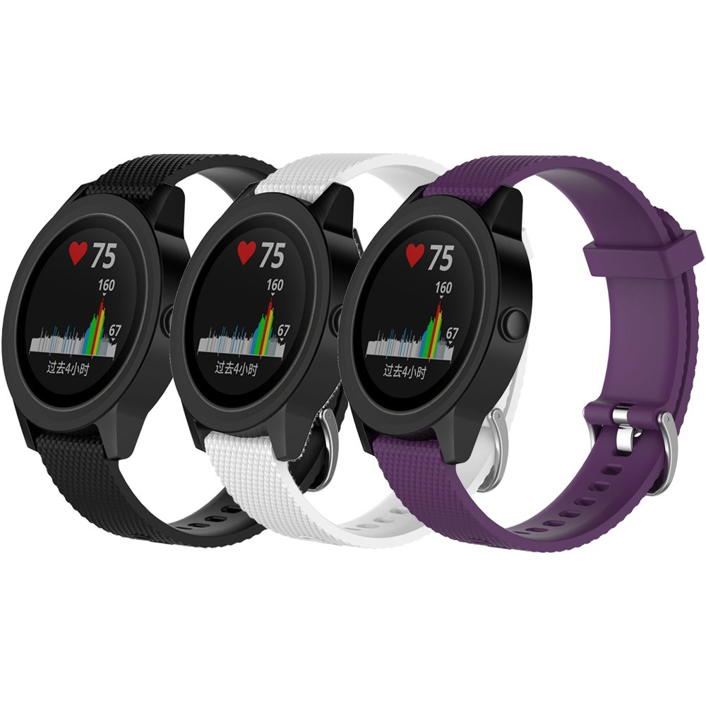 Qghxo Band For Garmin Vivoactive Soft Silicone Replacement Watch