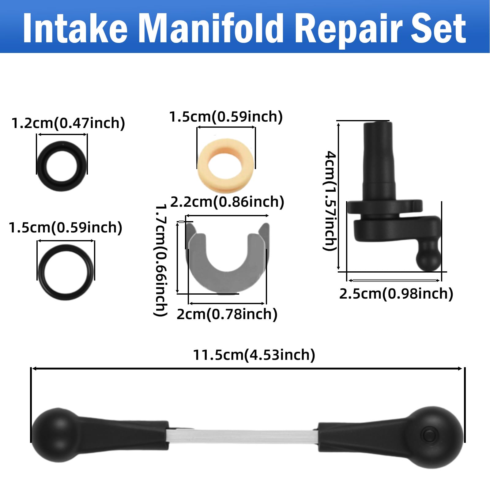 MASO Kit di riparazione per collettore di aspirazione 059129711, 059198212 adatto per V M/AUD1 A4 A5 A6 A7 A8 Q5 Q7