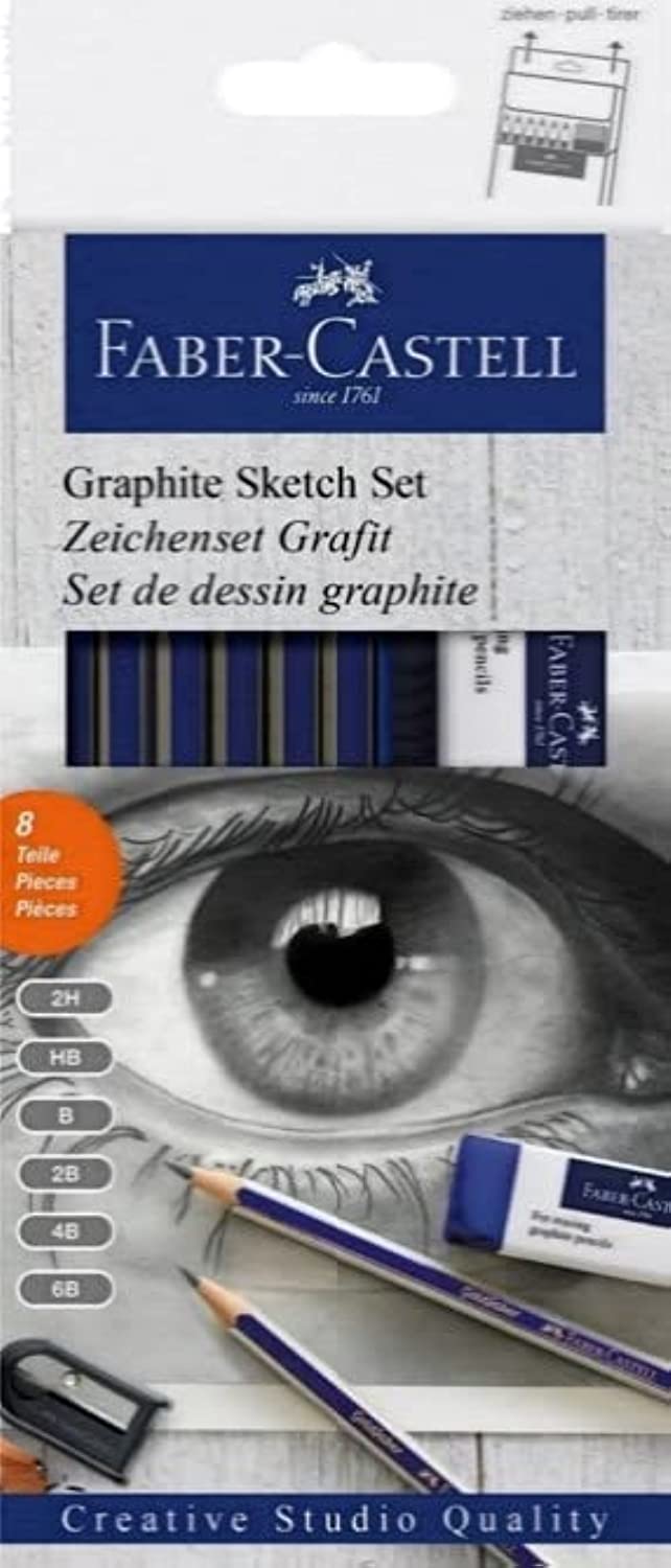 Faber-Castell Drawing 8-Piece Set, Goldfaber Graphite