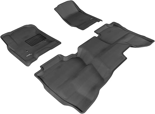 Miniatura 10 de 3D MAXpider Front Row - Alfombrilla de piso de ajuste personalizado para todo tipo de clima para modelos seleccionados de Chevrolet EquinoxGMC