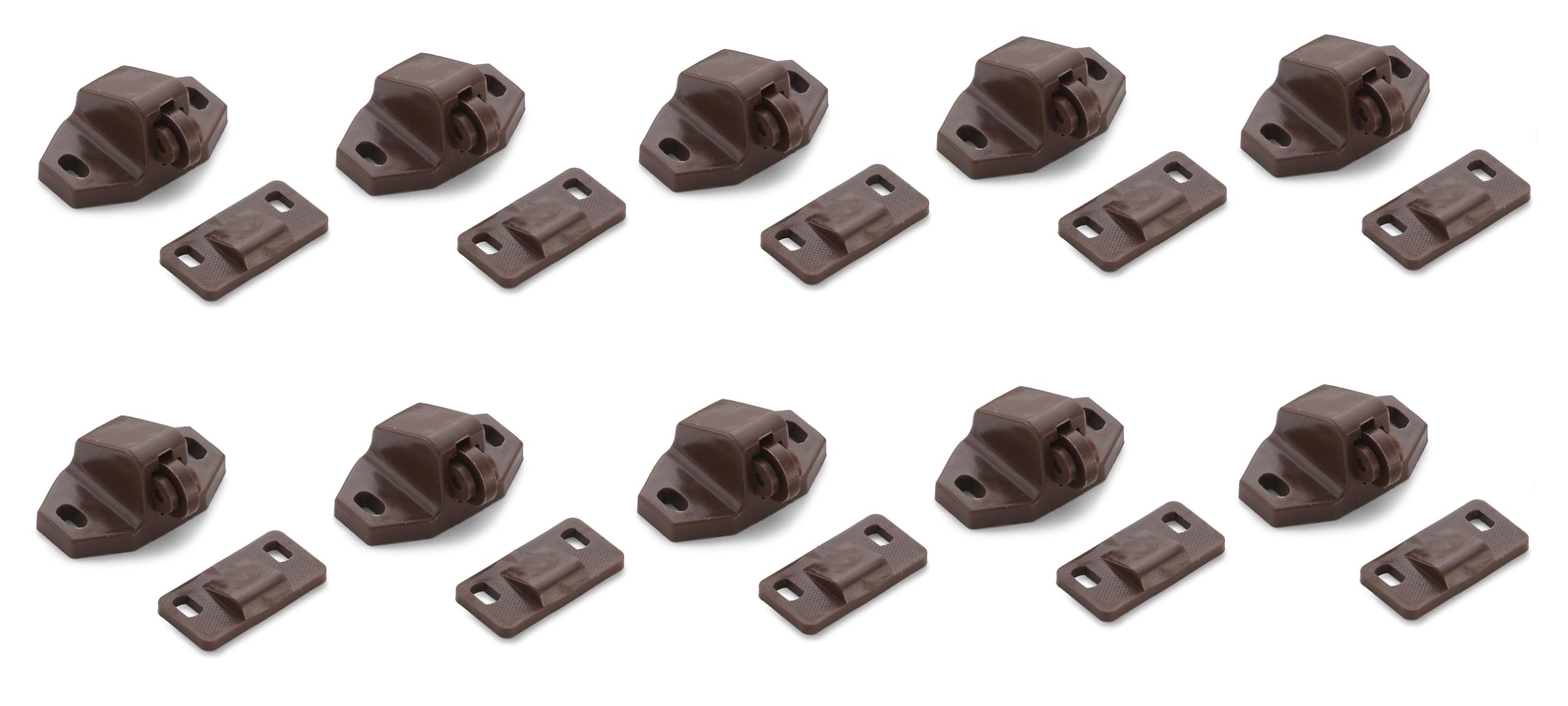 10 x Brown Roller Catch For cupboard Locker Caravan Motorhome Kitchen Doors