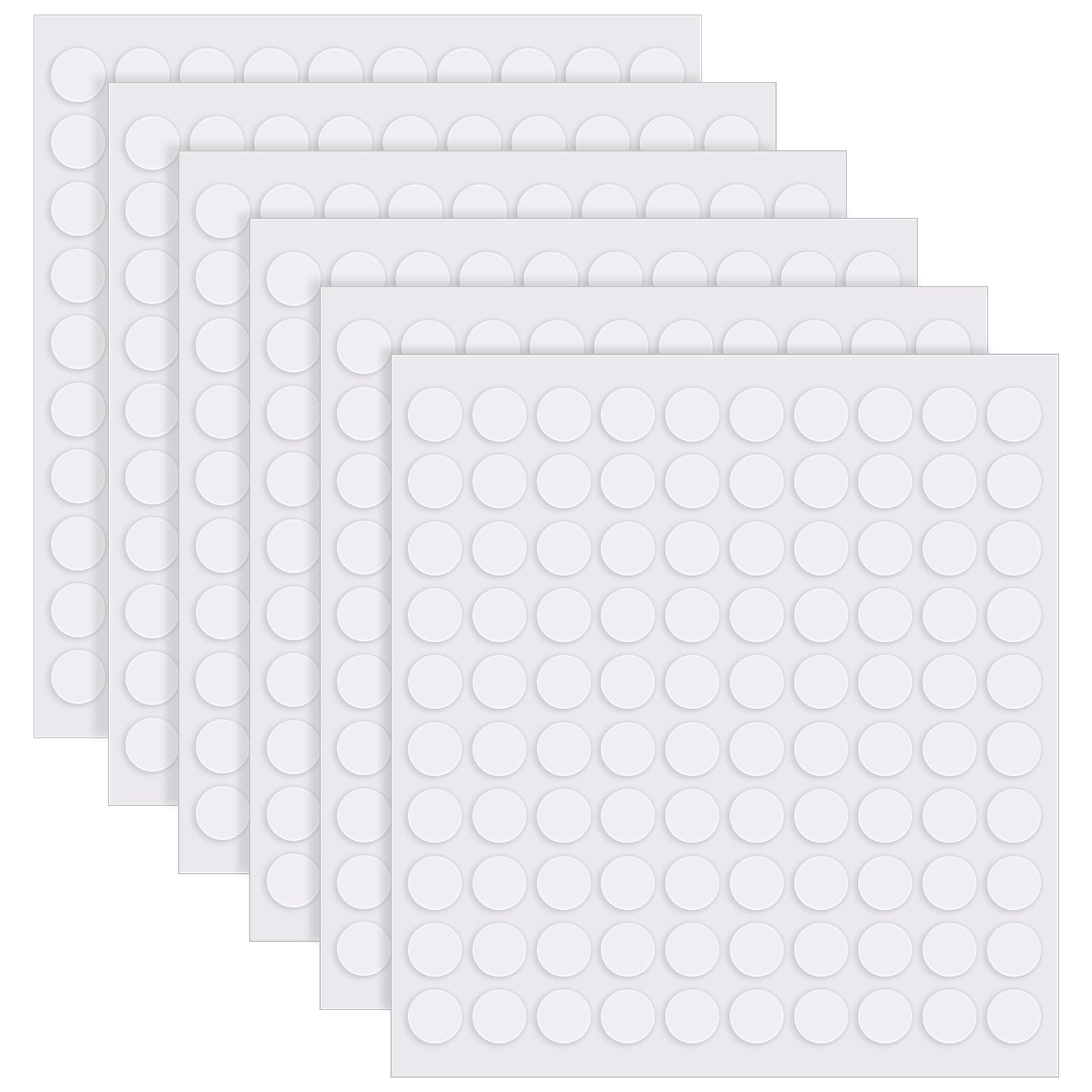 soodyoow 600 Pieces Glue Dots Double Sided, Round Balloon Glue Dots, Transparent Removable Balloon Sticky Dots for Party Decorations, DIY Art, Home Decoration(10mm)