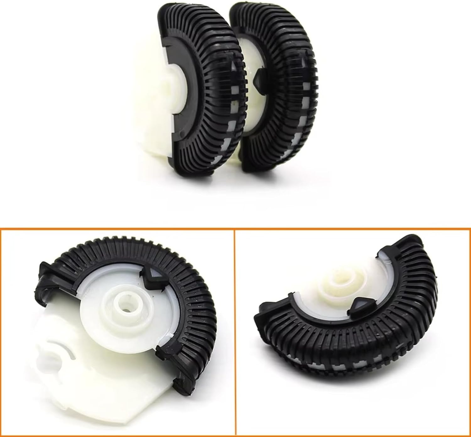 Rear Air Conditioner Ac Vent Rolling Wheel Control Roller Knob for Mercedes Benz E Class W211 2003-2008 E200 E230 E260 E280(Black 2pcs)