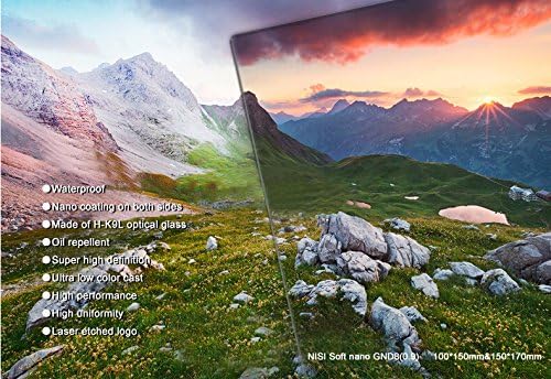 Miniatura 5 de NiSi Filtro GND suave ND8 de 3.937 x 5.906 in  Filtro de lente de densidad neutra suave graduada de 3 paradas  Fotografía de paisaje y larga