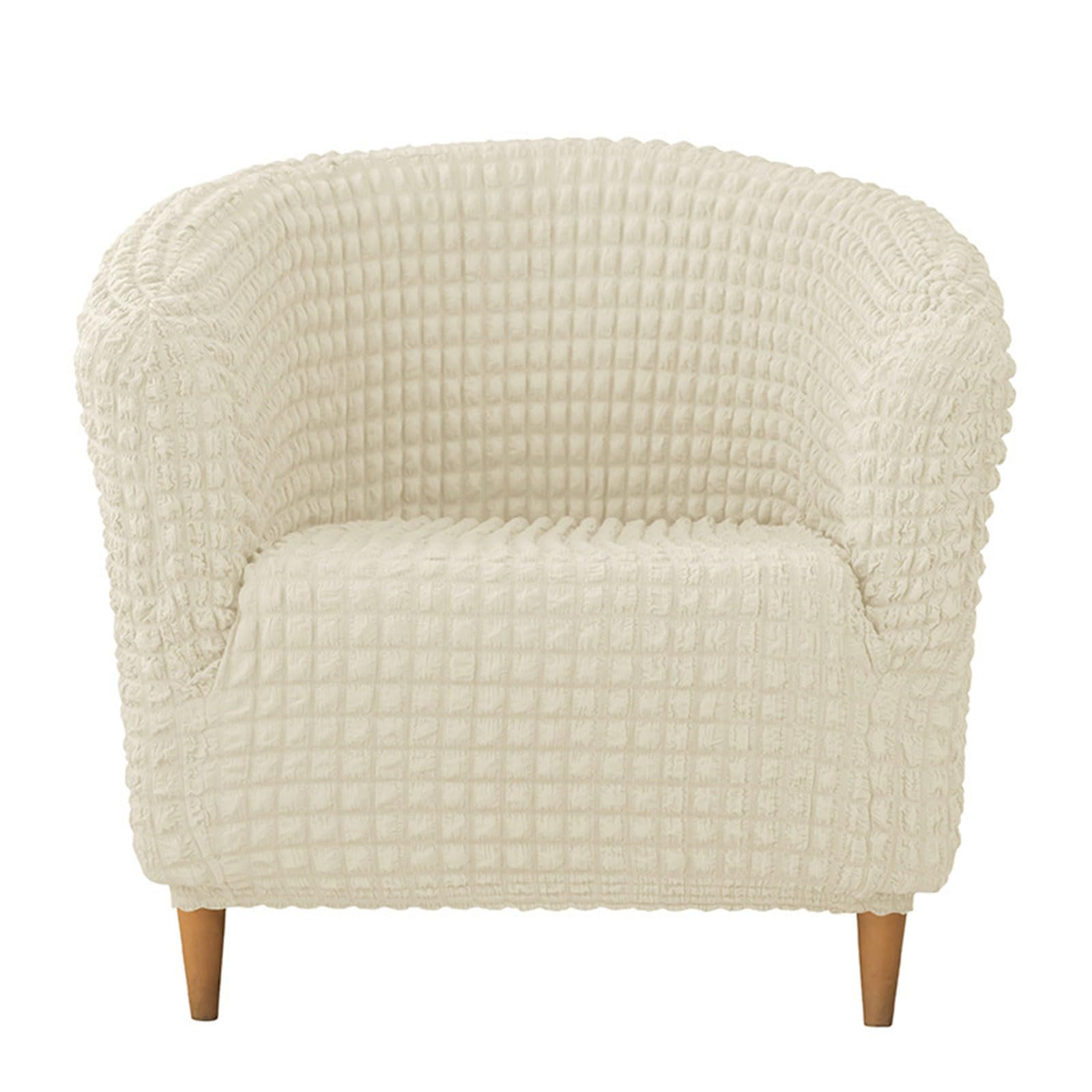 Nucelit Sofa Cover for Dining Room Sofa Seersuckers Textured Protectors with Pleated Skirt for Sectional Couch Thick Couch Cover