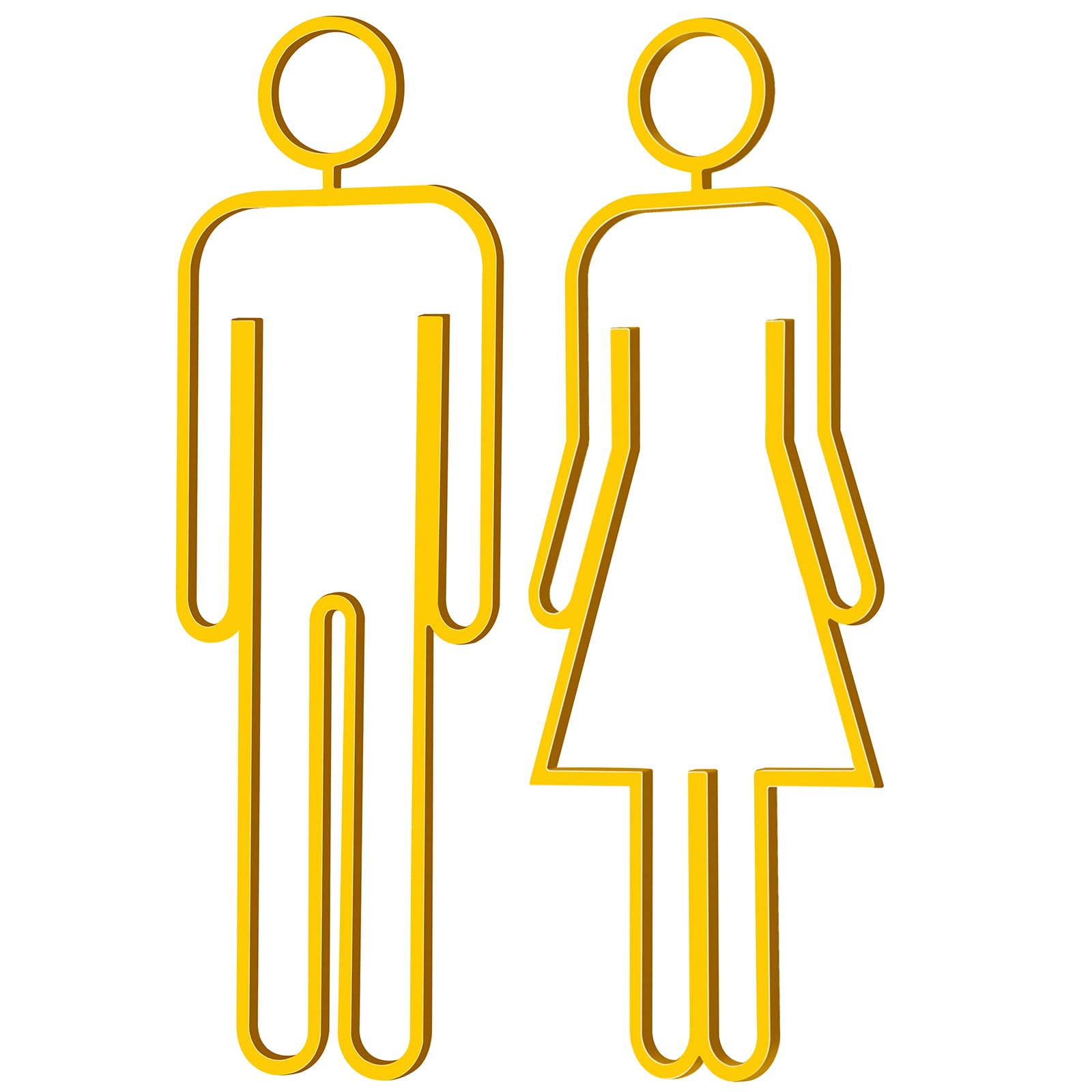 Acrylic Adhesive Backed Men's & Women's Bathroom Signs,Restroom Signs for Business,Unisex - Restroom Door Sign，Commercial Toilet Marker