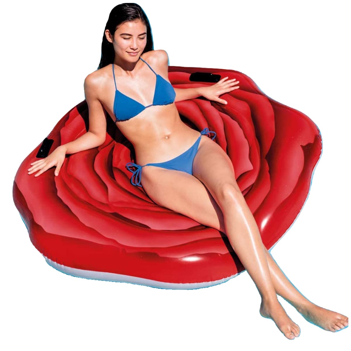 Intex 58783EU - Rosa Roja Hinchable Fotorrealista con Asas