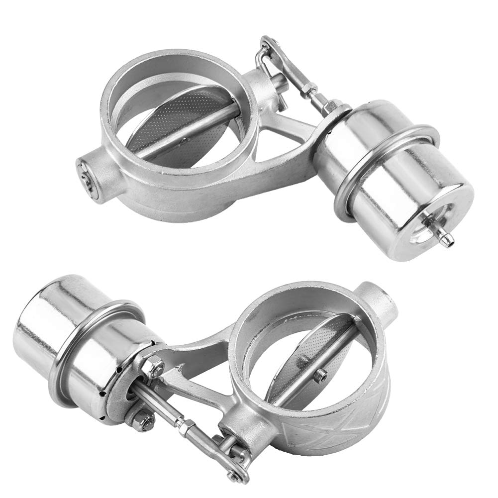 Tubo de escape-Válvula de control de escape-Duokon Válvula de control de escape de automóvil universal, succión de vacío 2.5"Se adapta a 63 mm D Accesorio para vehículo(Abrir)