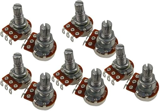 Pmkvgdy Guitar Small Pot A250K Potentiometer for Guitar Bass Pack of 10