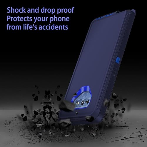Miniatura 4 de I-HONVA Funda para Galaxy Note 9 a prueba de golpes, a prueba de polvo y caídas, 3 capas de protección de cuerpo completo sin protector de pantalla,