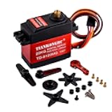 TD-8120MG 20KG Digital Servo High Torque Metal Gear Waterproof 4.8-7.2V with 25T Arm for 1/10 1/8 RC Car Robot Arm (180 Degree Controllable Angle)