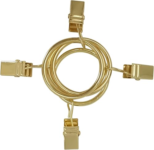 Miniatura 8 de AMZSEVEN Paquete de 90 anillos de cortina con clips, clips de cortina con anillos, ganchos de cortina de 1.26 pulgadas de diámetro interior, se