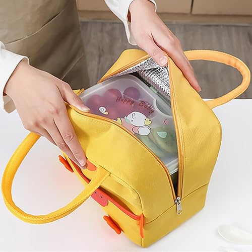 Miniatura 4 de Lindas loncheras reutilizables para mujeres, lindas loncheras kawaii, bolsa de almuerzo de animales para picnic, oficina, trabajo, viajes