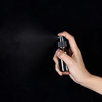 Vista 5 de Botella pulverizadora de vidrio de 2 onzas, botellas de vidrio Boston de niebla fina con pulverizador de niebla fina negra, botellas pequeñas