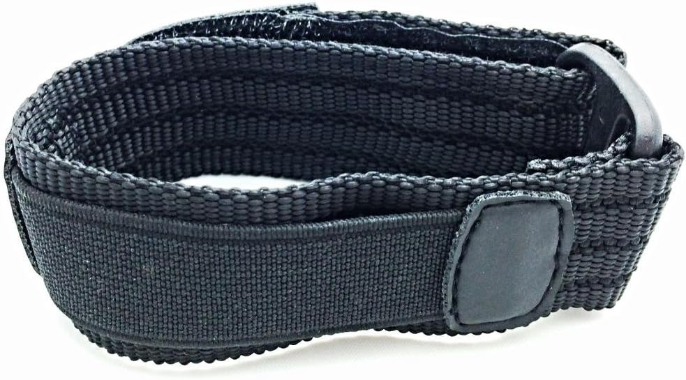 NewLife 20mm Adjustable-Length, Black, Nylon Sport Watch Strap | Heavy Duty, Hook and Loop, Replacement Wrist Band for Men and Women