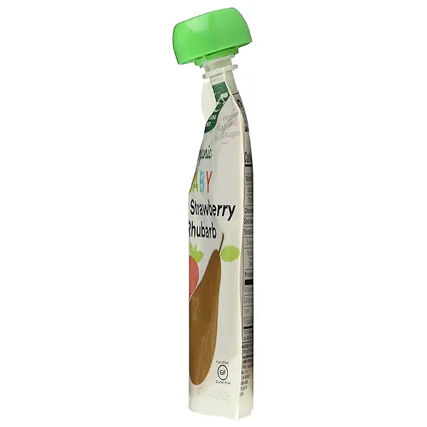 Organic Baby Food For All Stages, Pear Strawberry Rhubarb, 4 Ounce 5