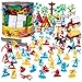 Cowboys & Indians Figure Playset (108pcs/Tub) 1-32 by Unknown