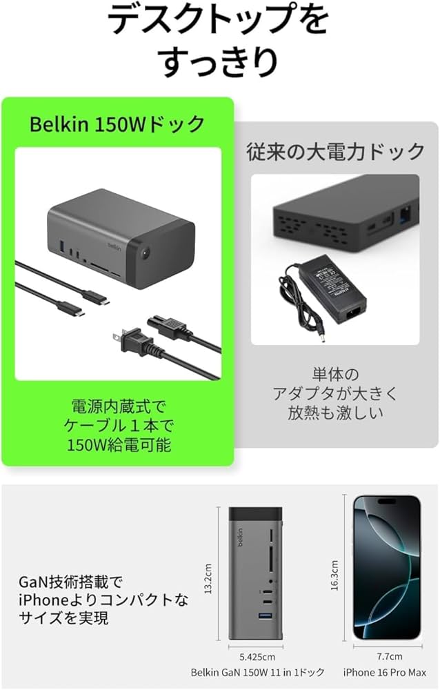 【最終価格】Belkin USB-C 11-in-1 Pro GaN dock 11-in-1 Pro GaN USB-C Docking Station 150W | Belkin US