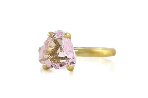 Alluring Rose Quartz Ring in 14k Gold - Pink Rings for Women for Anniversaries, Prom, Special Events - Adorable May Birthstone Ring - Handmade disponible en Yaxa Venezuela