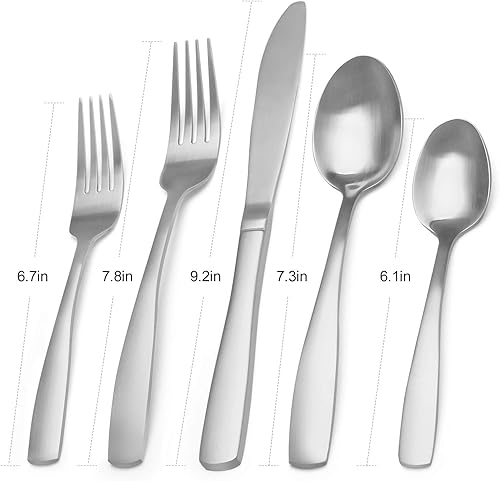 Miniatura 2 de Bysta - Juego de cubiertos de acero inoxidable (20 piezas, juego de cubiertos de acero inoxidable, servicio para 4, vajilla para el hogar y el