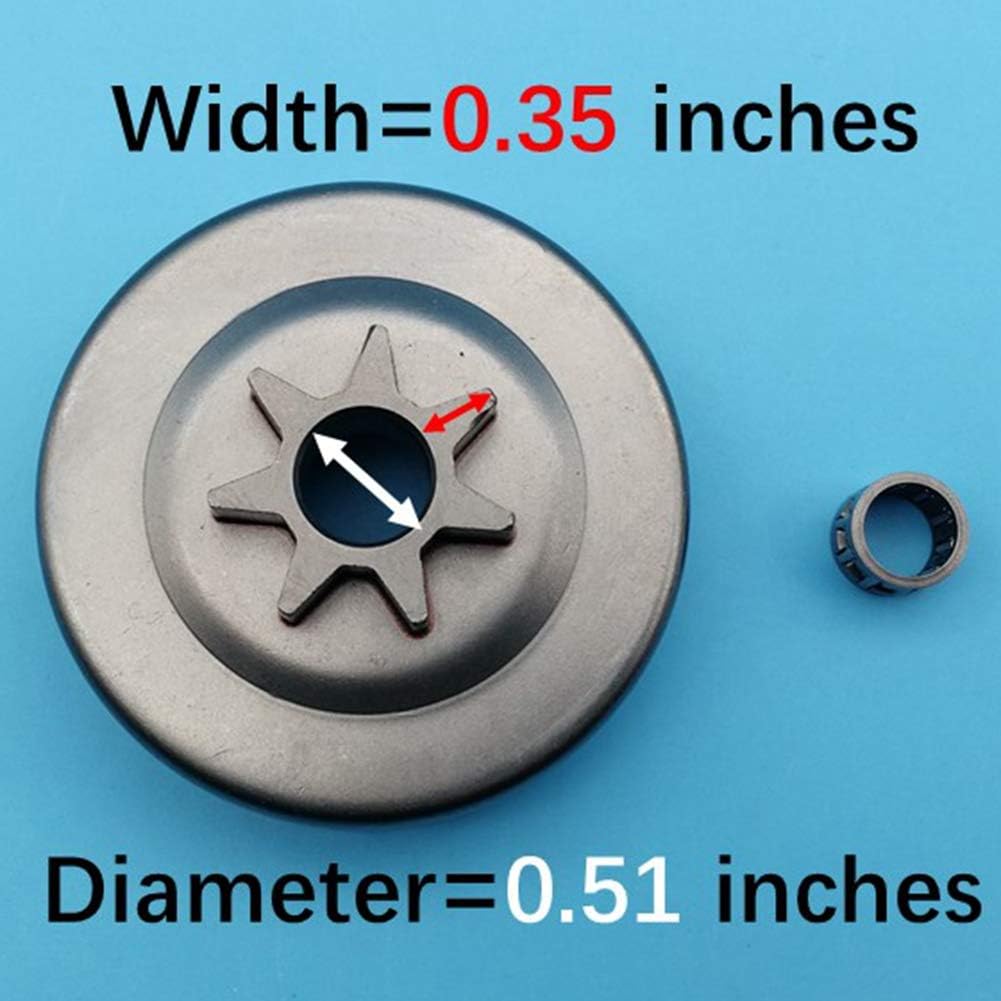 Clutch Drum Sprocket Needle Bearing Compatible with Stihl 017 018 021 023 025 MS170 MS180 MS210 MS230 MS250 MS 170 180 210 230 250 chainsaw 7 Teeth New Z172