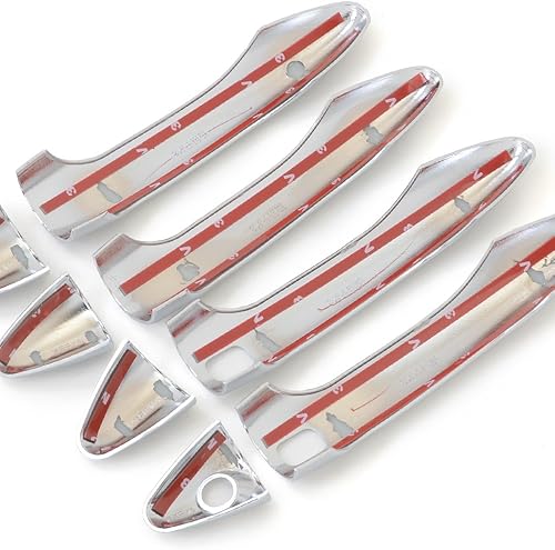 Miniatura 6 de Cubierta exterior de la manija de la puerta para KIA Cerato K3 Forte 2013-2014 cromo con agujeros de llave inteligentes 8 unidsset