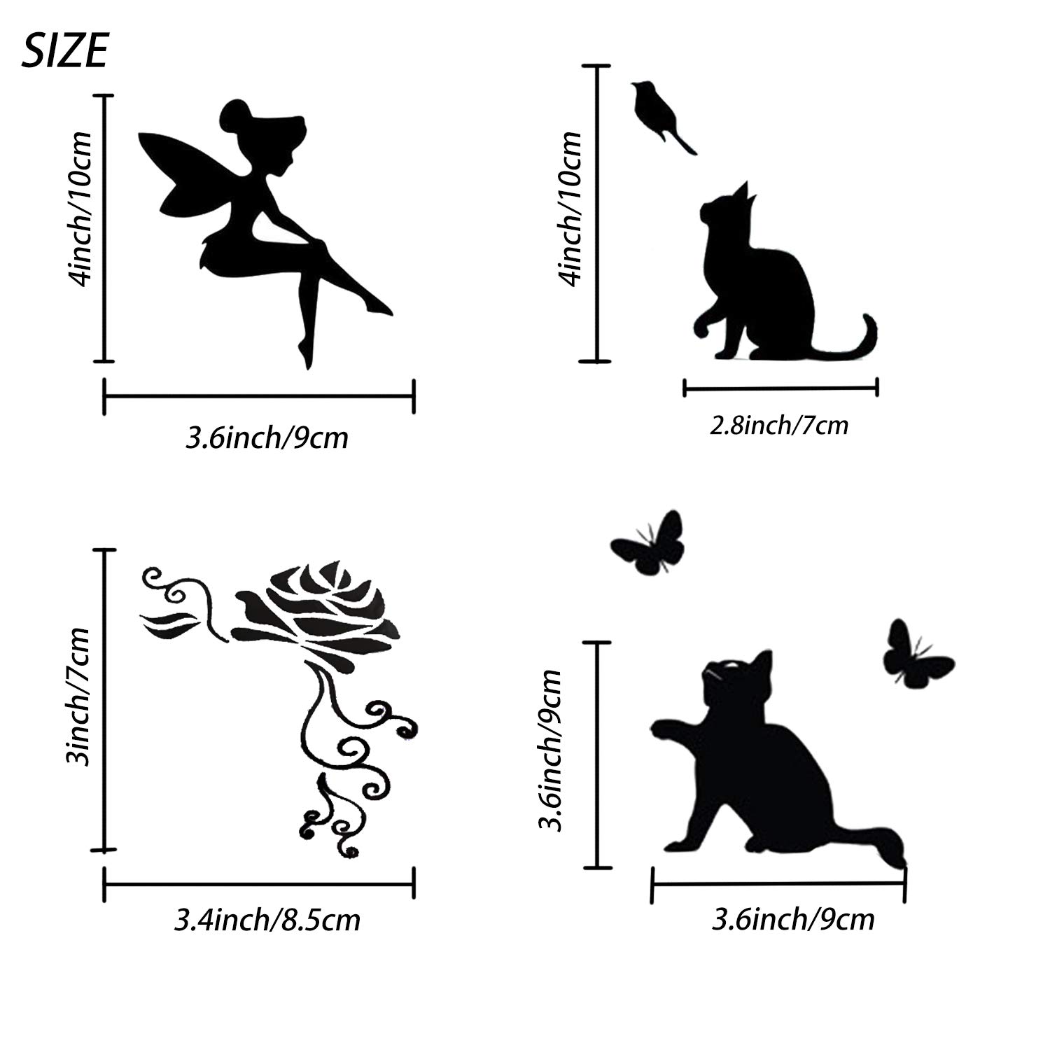 4pack Cartoon Sticker Commutateur Résistant à L'eau, PVC Switch Socket Décorations Stickers Muraux Art Mural Wall Sticker.