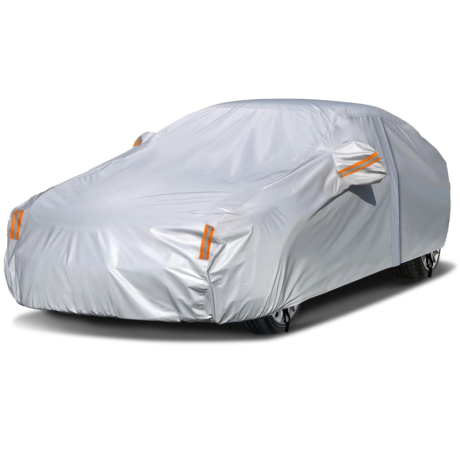 Photo 1 of NEVERLAND Sedan Car Cover Waterproof Heavy Duty All Weather Protection Snow Anti-UV Windproof Outdoor Full Car Cover Fit for Automobiles BMW/Mercedes-Benz/Honda (172-183 inch)