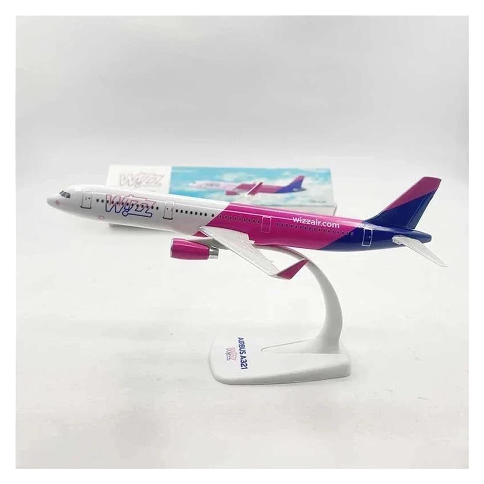 Odlew metalowy samolot żywica A321 zabawkowy model samolotu dla WIZZ AIR 22cm podstawa montażowa wyświetlacz statyczny samolot pasażerski z pamiątkami do zbierania i wystawiania