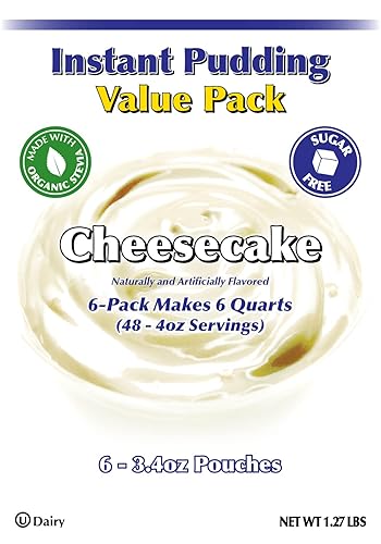 Miniatura 7 de GramZero Mezcla de pudín de caramelo sin azúcar, paquete de 6, ideal para batidos de reemplazo de comidas Nutrition Club, postre bajo en calorías,