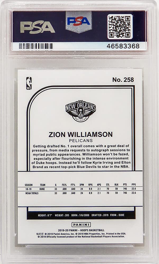 Amazon.com: Zion Williamson (New Orleans Pelicans) 2019 Panini