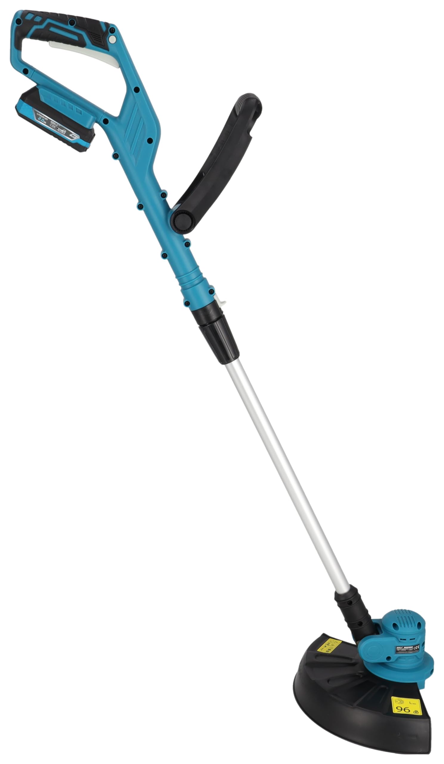 DEDRA elektryczna podkaszarka do trawy z akumulatorem 2,0 Ah18 V i ładowarką, średnica cięcia Ø 30 cm, 8800 obr./min, lekka i ergonomiczna, waga 1,9 kg, rura teleskopowa i regulowany uchwyt