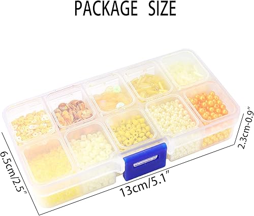 Miniatura 6 de Cuentas surtidas para la fabricación de joyas, cuentas de vidrio para corneta, cuentas de tubo, lentejuelas sueltas, varios tamaños para