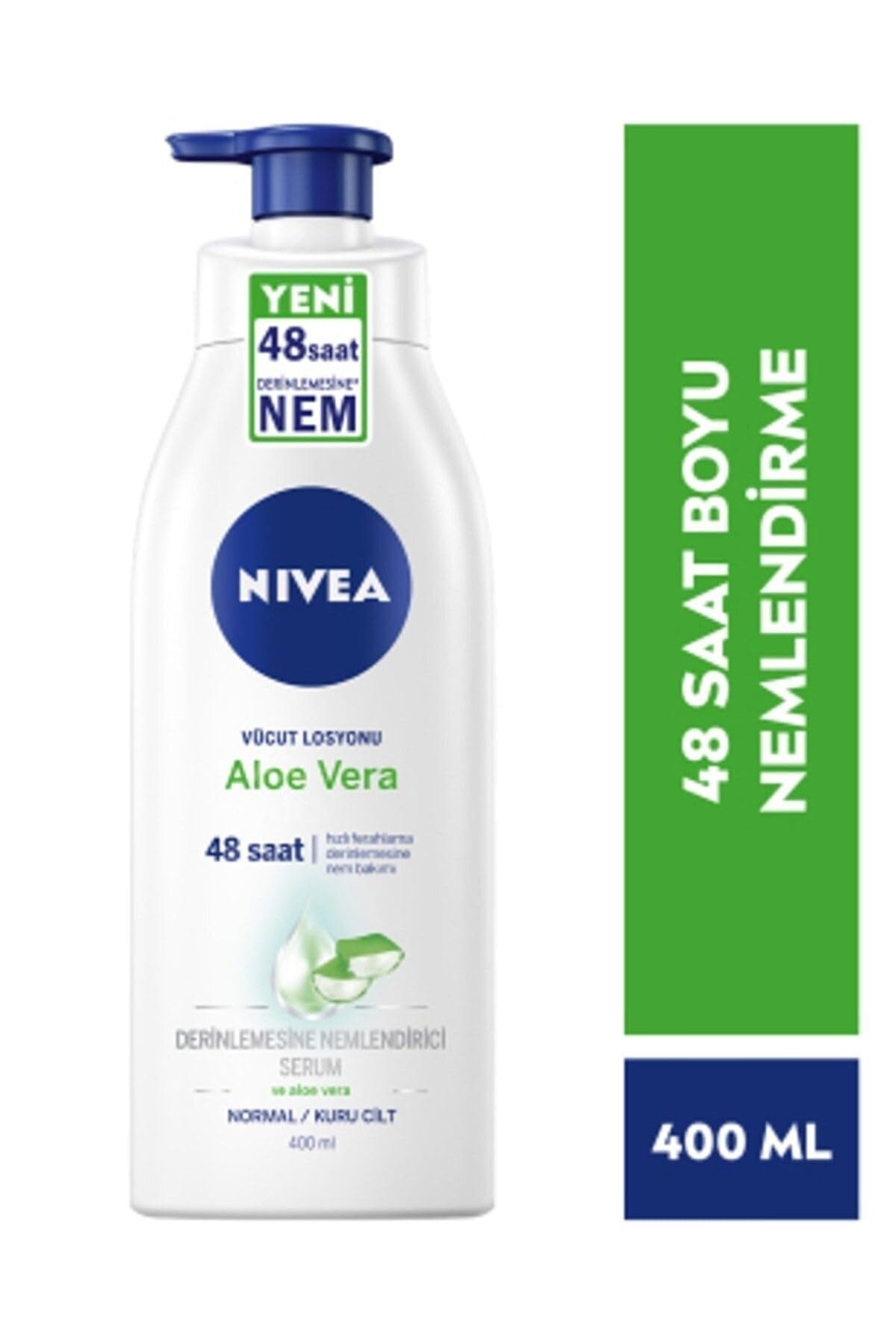 Aloe Vera Vücut Losyonu Normal Kuru Ciltler Için, Derinlemesine Nemlendirici Krem 400 Ml