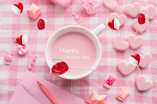 Miniatura 5 de Paletas de San Valentín con forma de corazón rojo sabor fresa y crema, 480 piezas envueltas individualmente (20 libras)