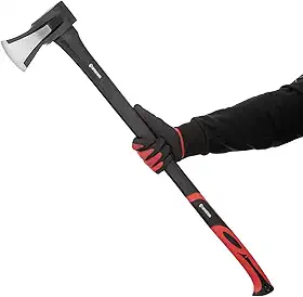 INTERTOOL Maul rachador de madeira de 91 cm | Machado resistente para toras de lenha | Cabo e bainha de fibra de vidro com absorção de choque | HT-0275