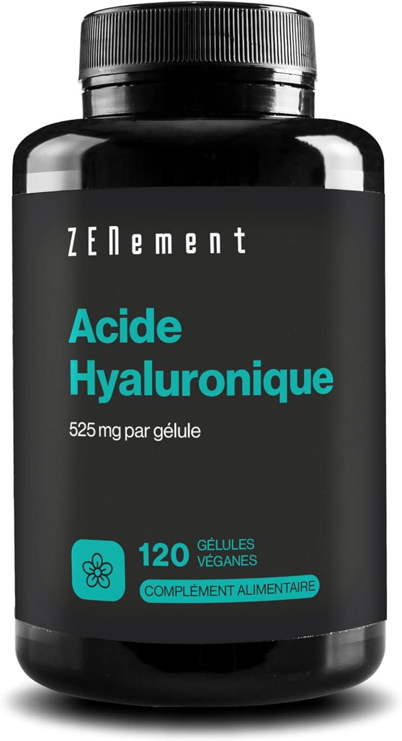 Hyaluronic Acid, 525 mg per capsule, 120 Vegetable Capsules | Highly Concentrated | Vegan, Non-GMO, Gluten Free, GMP | Zenement Hyaluronic Acid, 525 mg per capsule, 120 Vegetable Capsules | Highly Concentrated | Vegan, Non-GMO, Gluten Free, GMP | Zenement