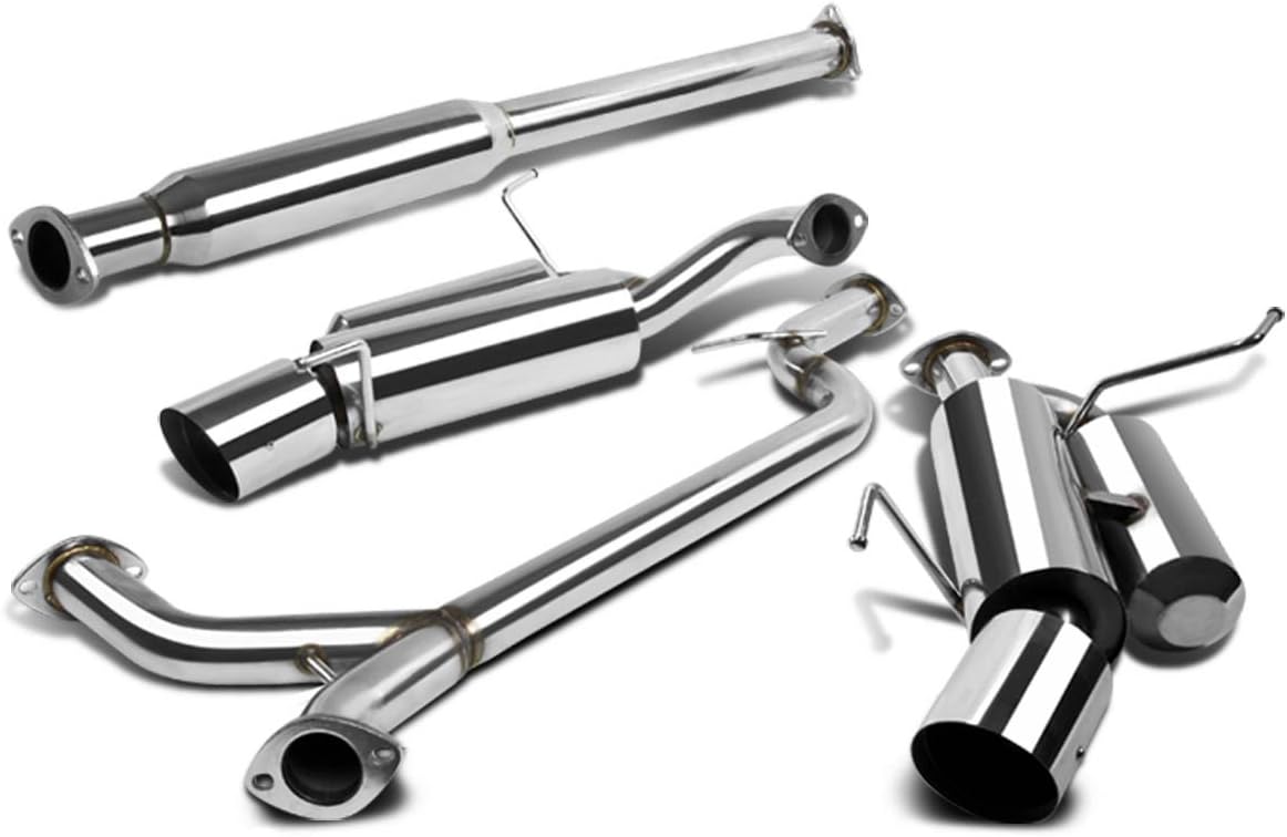 DNA MOTORING CBE-TSX Stainless Steel Cat Back Exhaust System [Compatible with 04-08 Acura TSX CL9 2.4L]