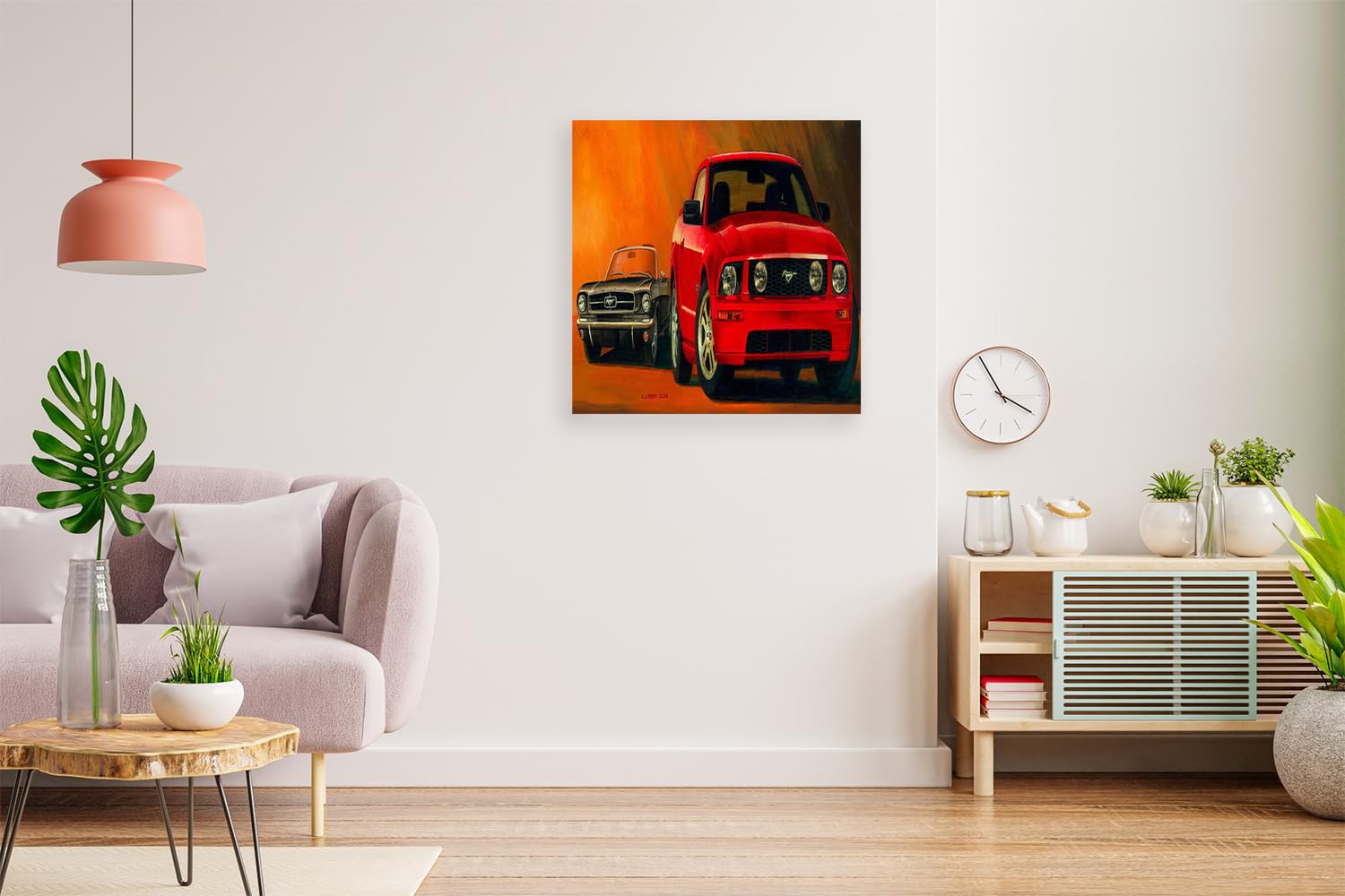 VERRE ART Printed Framed Canvas Painting for Home Decor Office Wall Studio Wall Living Room Decoration (14x14inch Wrapped) - Stablemates