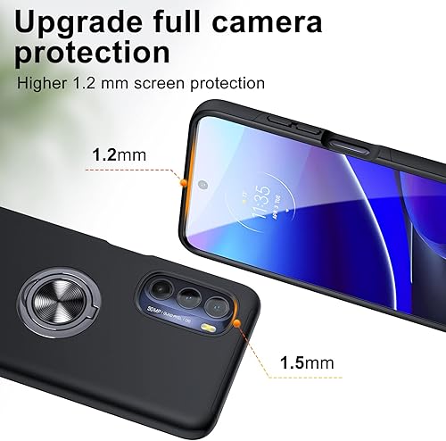 Miniatura 3 de JAME Funda protectora para Moto G Stylus 5G 2022, delgada, suave, a prueba de golpes, para Motorola G Stylus 5G 2022, con anillo invisible y función