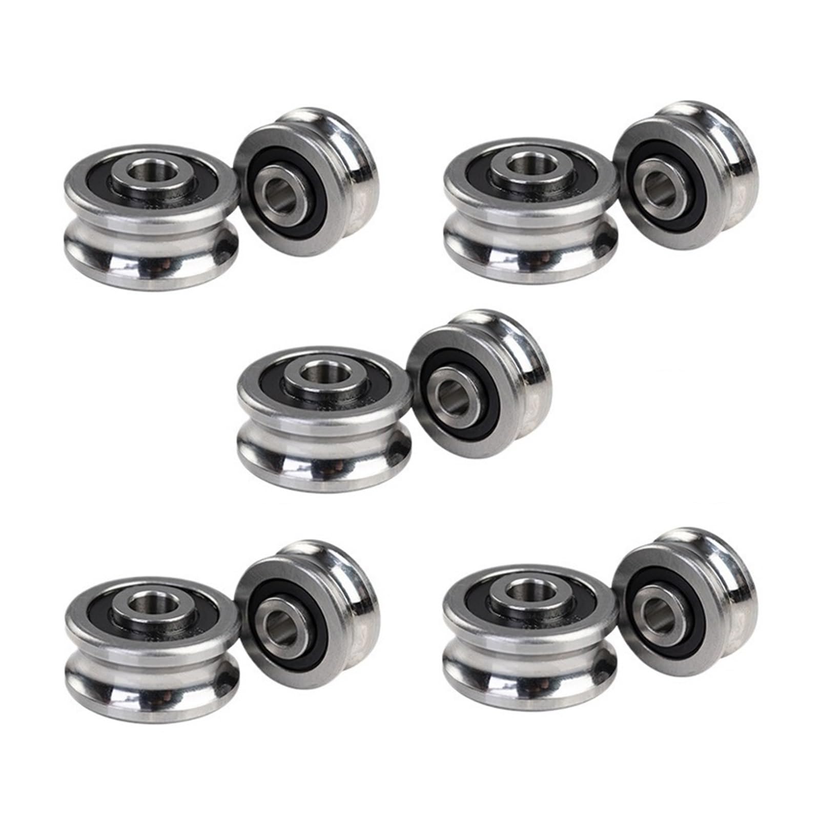 Prodotti for la Trasmissione di Potenza Rulli di Scorrimento in Acciaio Cromato SG15 con scanalatura ad Arco Gotico Cuscinetti for Macchine da Ricamo SG15RS Cuscinetti a Sfere SG15-2RS