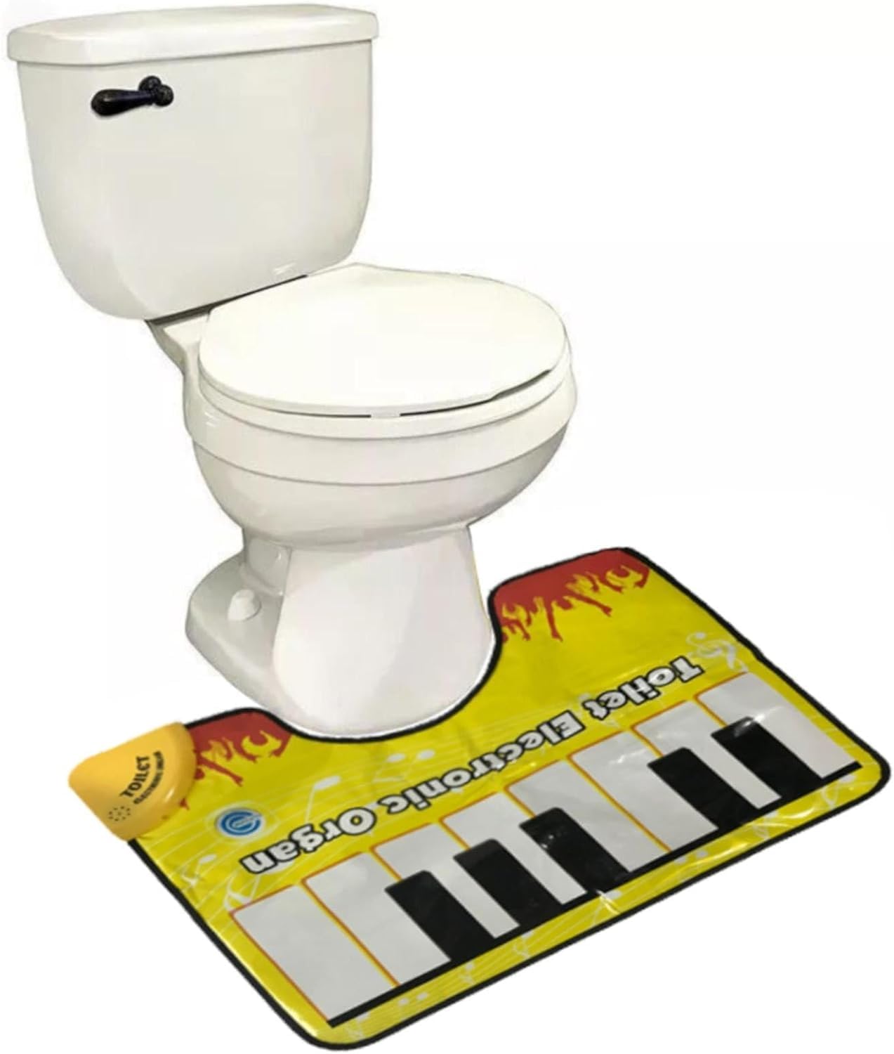 MUGATH Toilet Piano Mat, Novelty Potty Piano Sounding Rug, Bathroom Fun Toe Tapping Musical Keyboard Toilet Floor Mat, Reusable Electronic Plastic Mat, Easy Wipe Musical Keyboard Mat-image-32