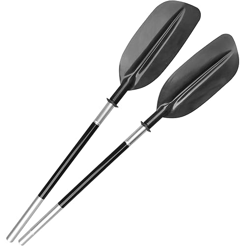 Kayak Paddle 4 Pieces Aluminum Shaft and PP Blade, Length:86.6in/220cm