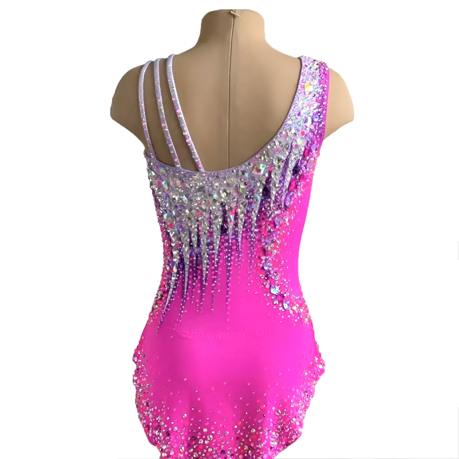 Leotardo De Gimnasia Rítmica for Mujeres Y Niñas, Uniforme De Competición De Gimnasia De Alta Elasticidad Sin Mangas