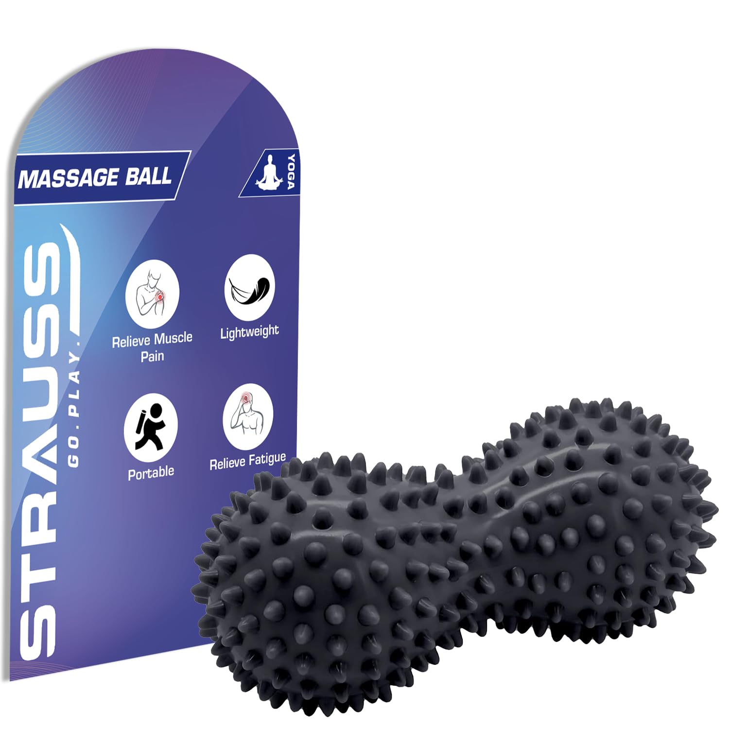 STRAUSS Peanut Shape Massage Ball | Trigger Point Release, Myofascial Release, Body Massager for Muscle Recovery, Yoga, Physical Therapy | Improve Flexibility, Mobility, & Blood Circulation (Purple) (B0CHMMZH6J) Amazon Price History, Amazon Price Tracker